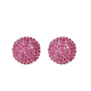 Brinco botão g Leticia Sarabia fúcsia 3901