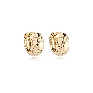 Brinco argolinha segundo furo ouro semijoia 19K11049