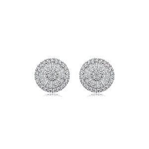 Brinco pizza g zircônia ródio semijoia 16k03019