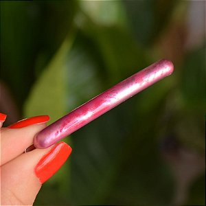 Mini presilha acrílico francesa Finestra tie dye rosa N220MR