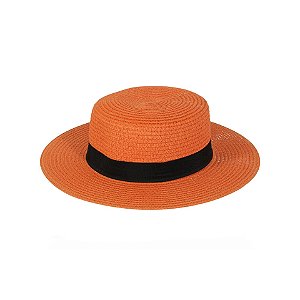 Chapéu praia palha laranja