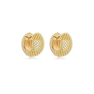 Brinco argolinha vazado g ouro semijoia 20A03047