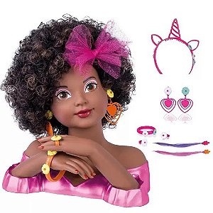 BONECA CHARMOSA BUSTO NEGRA RAINBOW - COTIPLAS