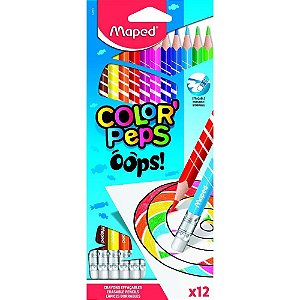 LÁPIS DE COR COLOR PEPS APAGAVEL C/ 12