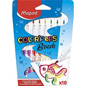 CANETA PINCEL BRUSH COLOR PEPS COM 10 - MAPED