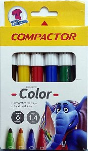 PINCEL COMPACTOR COLOR COM 6 CORES