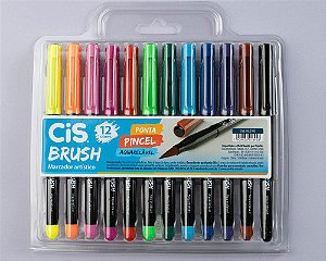 KIT BRUSH PEN COM 12 CORES - CIS