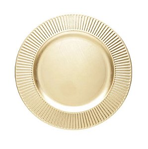 SOUSPLATS PLÁSTICO PRIMER DOURADO 33 CM - LYOR