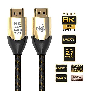 Cabo Hdmi Versão 2.1 8k Ultra High Speed 2m HS8K20 ELG