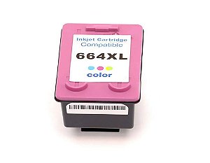 Cartucho Compatível com HP 664XL 2136 1115 3636 4676 Colorido 12ML