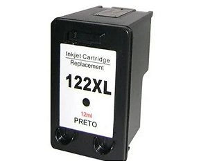 Cartucho Compatível com HP 122XL 1000 3050 2050 Preto 12ML