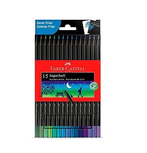 Lapis De Cor Supersoft 15 Cores Frias Faber Castell