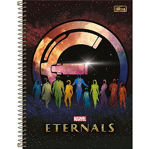 Caderno Espiral Universitário 10 Matérias Eternals 160 Folhas Sortido