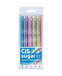Caneta Cis Sugar Retratil c/5 unidades
