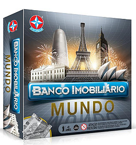 Jogo de tabuleiro Banco Imobiliario Mundo - Estrela