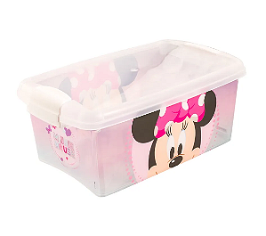 Caixa Organizadora com Trava Minnie Mouse Disney  4,2 Litros Plasútil