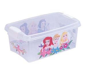 Caixa Organizadora com Trava Princesas Disney  4,2 Litros Plasútil