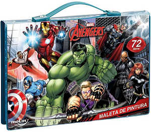 Maleta de Pintura com 72 Itens Molin Avengers