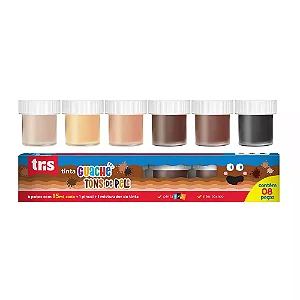 Tinta Guache Tris 15ml Pele 6 Cores