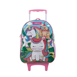 Mochila de Rodinhas Escolar Infantil Unicórnio Xeryus