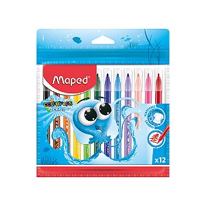 Canetinha hidrográfica com 12 cores Maped