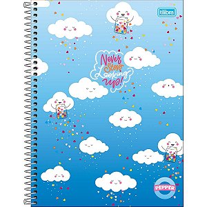 Caderno Espiral Capa Dura Universitário 10 Matérias Pepper Feminino 160 Folhas Tilibra