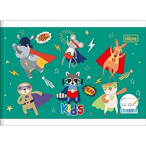 Caderno de Caligrafia Horizontal Brochura Capa Flexível 1/4 Kids 40 Fls Tilibra