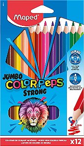 Lapis de Cor 12 Cores Jumbo Strong Color Peps Maped