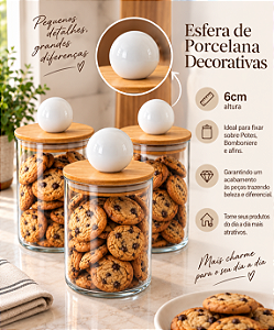 Bola Esfera para Decoração ou Topo Porcelana