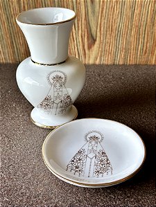 Vaso e Pratinho Nossa Senhora