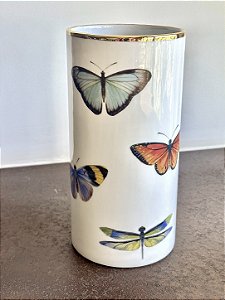 Vaso Cilindro Borboletas