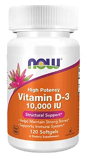 Vitamina D3 10,000iu Now Foods 120 Softgels