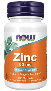 Zinco 50mg Now Foods 100 tablets