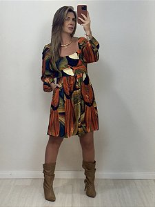 VESTIDO LORENA FOLHAGENS (AR25-1256)
