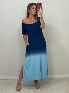 VESTIDO ARTESANAL AZUL (AR25-1289)