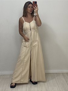VESTIDO PESPONTO AREIA (AR25-1272)