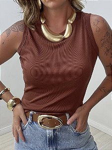 BLUSA BÁSICA MARROM (AR25-1615)