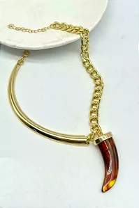 COLAR OROÁLIS MARROM (AR25-1926)