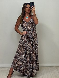 VESTIDO NOEMI AZUL/MARROM (AR25-1813)