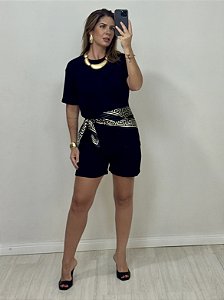 CONJUNTO CECILIA CAMISETA E SHORT PRETO (AR25-1980)