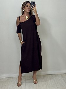 VESTIDO MELINDA MARROM (AR25-1990)