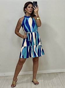 VESTIDO CURTO AZUL CLARO/AZUL ESCURO (AR25-1997)