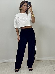 CALÇA CARGO PRETA (AR25-1578)