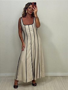 VESTIDO LIA CRU/PRETO (AR25-2202)