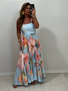 VESTIDO SOFIA AZUL/ROSA (AR25-2468)