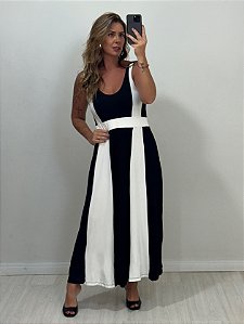 VESTIDO ANTONELA PRETO/ BRANCO (AR25-2516)