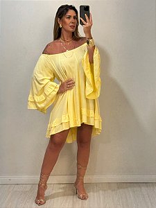 VESTIDO CAROLINA AMARELO MANTEIGA (AR25-2557)