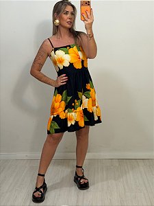 VESTIDO HELENA FLORAL PRETO (AR26-021)