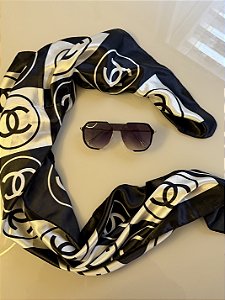 LENÇO CETIM P&B (AR26-222)