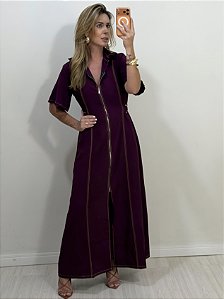 VESTIDO LYA ZÍPER MARSALA (AR26-504)